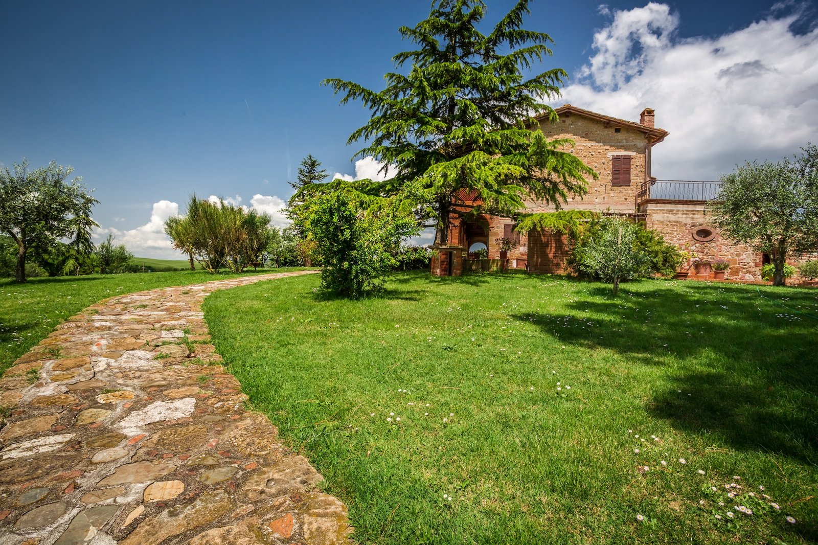 Stone road to the country house