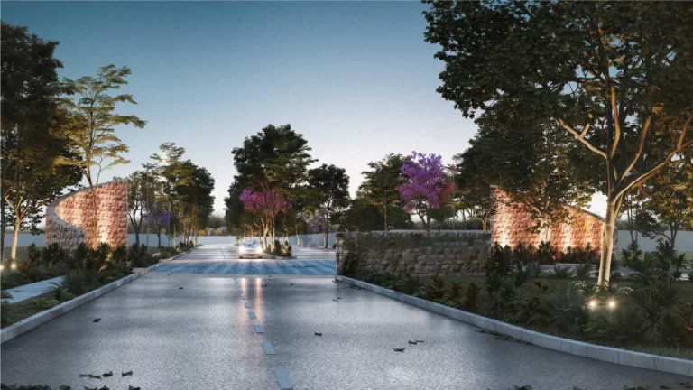 vista de entrada a residencial